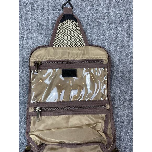 Duck Unlimited Men's Canvas Hanging Toiletry Bag Camel and Brown - Picture 11 of 12